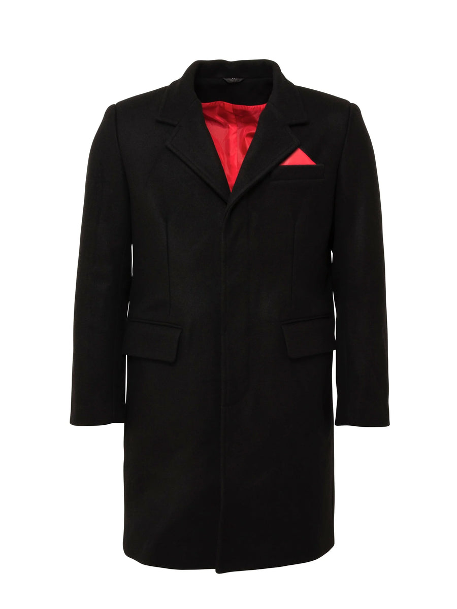 The Relco Classic Black Crombie Style Overcoat Rebirth of Cool