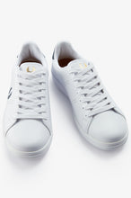 Load image into Gallery viewer, Fred Perry Classic White Trainer with Navy Detail
