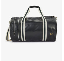 Load image into Gallery viewer, Fred Perry Green & White Barrel Bag