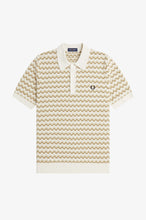 Load image into Gallery viewer, Fred Perry Boucle Jacquard Knitted Shirt in Ecru
