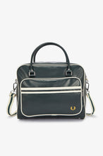 Load image into Gallery viewer, Fred Perry Night Green & White Holdall Bag