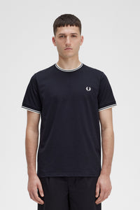 Fred Perry Black Twin Tipped Ringer T-Shirt