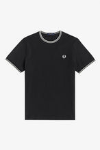 Load image into Gallery viewer, Fred Perry Black Twin Tipped Ringer T-Shirt
