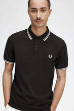 Load image into Gallery viewer, Fred Perry Night Green Polo with Twin Tipping