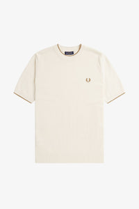 Fred Perry Textured Knit in Ecru