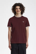 Load image into Gallery viewer, Fred Perry Oxblood Twin Tipped Ringer T-Shirt

