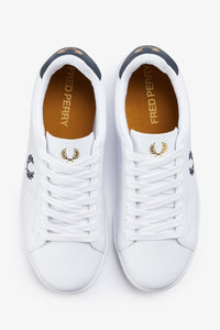 Fred Perry Classic White Trainer with Navy Detail