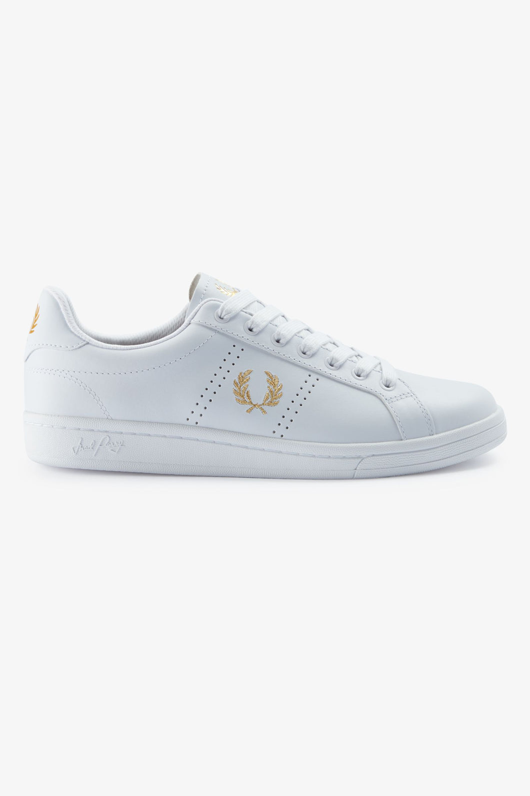 Fred Perry Trainers in White and Gold