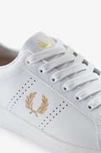 Load image into Gallery viewer, Fred Perry Trainers in White and Gold
