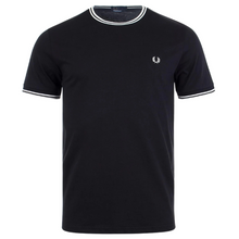 Load image into Gallery viewer, Fred Perry Black &amp; White Twin Tipped Ringer T-Shirt
