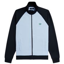 Load image into Gallery viewer, Fred Perry Contrast Navy and Sky Blue Track Jacket
