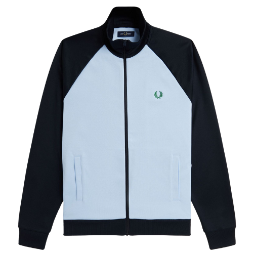 Fred Perry Contrast Navy and Sky Blue Track Jacket