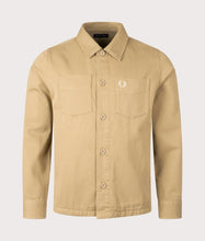Load image into Gallery viewer, Fred Perry Overshirt - Warm Stone with White Laurel detailing
