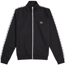 Load image into Gallery viewer, Fred Perry Black Taped Track Jacket
