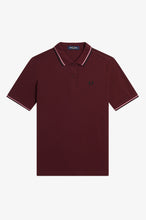 Load image into Gallery viewer, Fred Perry Ladies Oxblood Polo with Dusty Rose and Black Tipping
