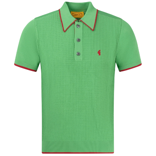 Gabicci Green Malcolm Short Sleeve Knit with Red Sinlge Tip.  (Free postage, Ireland Only)