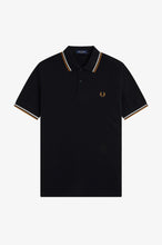 Load image into Gallery viewer, Fred Perry Back Polo with Ecru and Dark Caramel Tipping
