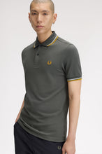 Load image into Gallery viewer, Fred perry Field Green Polo with Ecru and Gold Tipping
