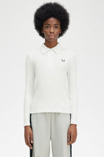 Load image into Gallery viewer, Fred Perry Long Sleeve Ribbed Polo Shirt White
