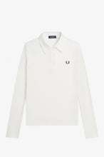 Load image into Gallery viewer, Fred Perry Long Sleeve Ribbed Polo Shirt White
