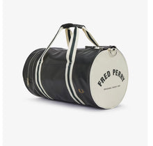 Load image into Gallery viewer, Fred Perry Green &amp; White Barrel Bag
