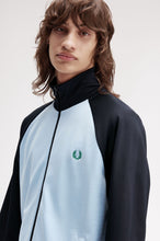Load image into Gallery viewer, Fred Perry Contrast Navy and Sky Blue Track Jacket
