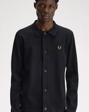 Load image into Gallery viewer, Fred Perry Black Knitted Overshirt
