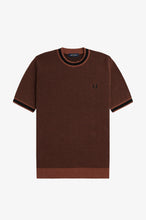 Load image into Gallery viewer, Fred Perry Brown Textured Knitted Tshirt

