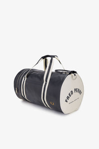Fred Perry Carbon Blue & White Barrel Bag