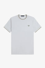 Load image into Gallery viewer, Fred Perry Dusky Blue Twin Tipped Cuff top
