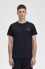 Load image into Gallery viewer, Fred Perry Black &amp; White Twin Tipped Ringer T-Shirt
