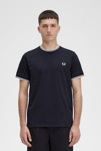 Fred Perry Black & White Twin Tipped Ringer T-Shirt
