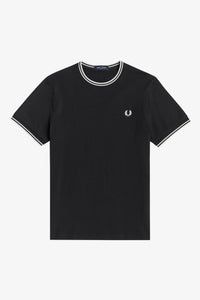 Fred Perry Black & White Twin Tipped Ringer T-Shirt