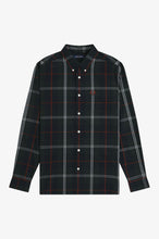 Load image into Gallery viewer, Fred Perry Night  Green Check Long Sleeve Shirt

