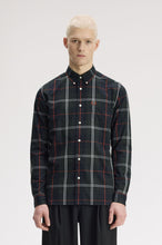 Load image into Gallery viewer, Fred Perry Night  Green Check Long Sleeve Shirt
