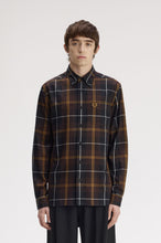 Load image into Gallery viewer, Fred Perry Rich Brown Twill Tartan Shirt
