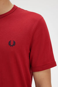 Fred Perry Blood Red Ringer t-shirt