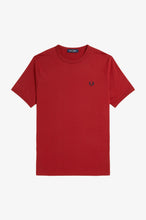 Load image into Gallery viewer, Fred Perry Blood Red Ringer t-shirt

