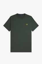 Load image into Gallery viewer, Fred Perry Court Green Ringer t-shirt with Gold Laurel detailing
