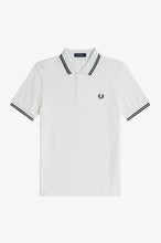 Load image into Gallery viewer, Fred Perry Polo Snow White With Black Twin Tipping

