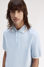 Load image into Gallery viewer, Fred Perry Lightsmoke Polo with Ecru Twin Tipping

