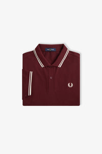 Fred Perry Oxblood Polo with Ecru Twin Tipping