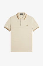 Load image into Gallery viewer, FRED PERRY OATMEAL POLO WITH DARK CARAMEL TIPPING
