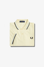 Load image into Gallery viewer, Fred Perry Ice Cream Polo with Light Ice and Back Twin Tipping
