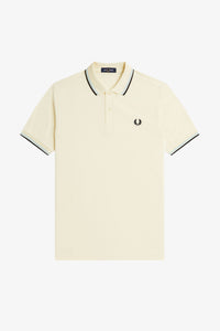 Fred Perry Ice Cream Polo with Light Ice and Back Twin Tipping