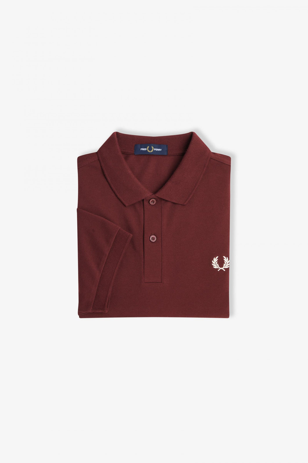 Fred Perry Polo Burgundy with Whitel Laurel Logo