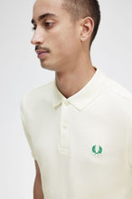 Load image into Gallery viewer, Fred Perry Polo Shirt in Ecru with Emerald Green Laurel detailing

