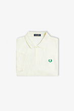 Load image into Gallery viewer, Fred Perry Polo Shirt in Ecru with Emerald Green Laurel detailing
