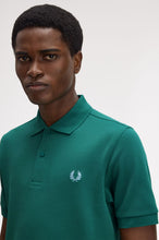 Load image into Gallery viewer, Fred perry Sport Green Polo with Blue Crest Detailing
