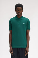 Load image into Gallery viewer, Fred perry Sport Green Polo with Blue Crest Detailing
